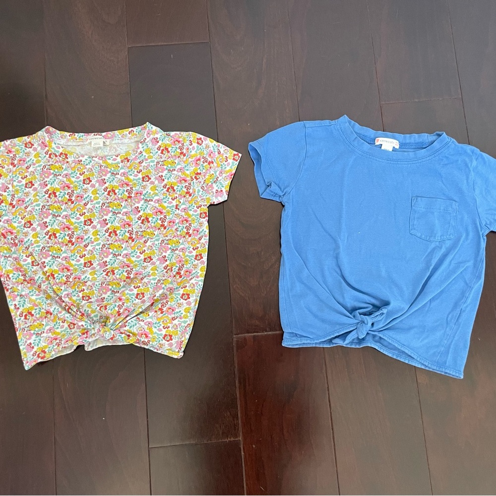 J Crew knot detailed tees set of 2, in size 4-5